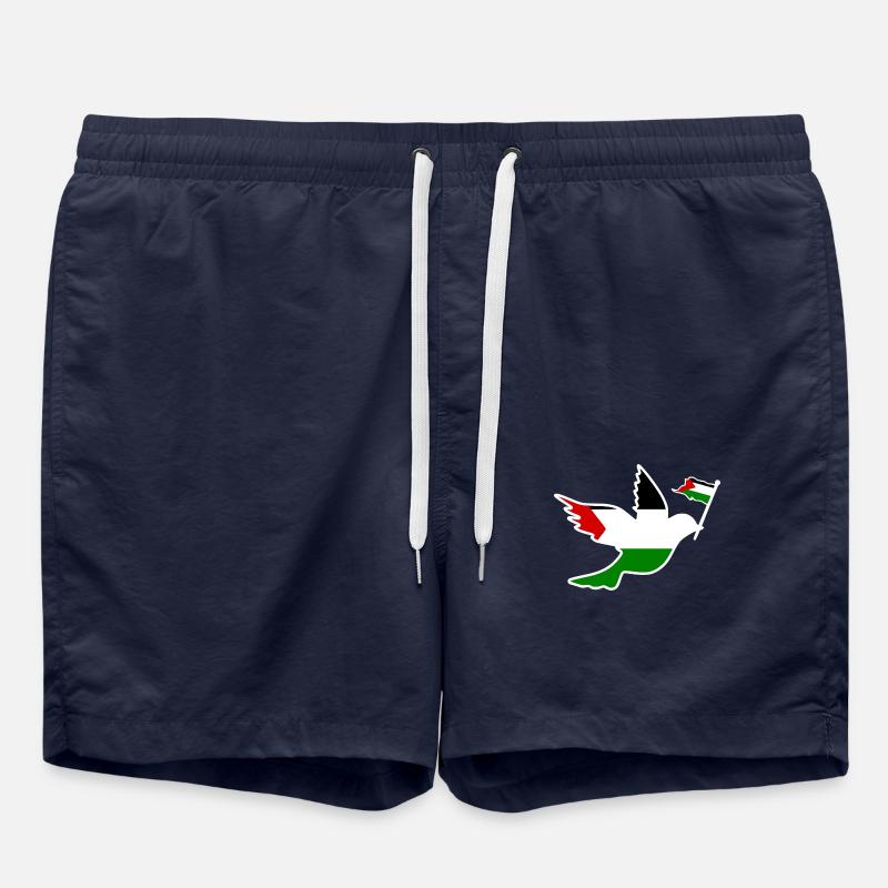 Free palestine - Short de bain - bleu marine