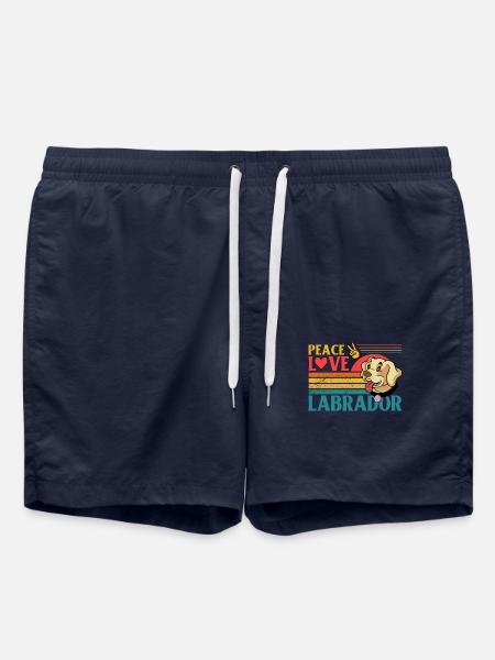 Peace Love Labrador - Swim Trunks - french navy