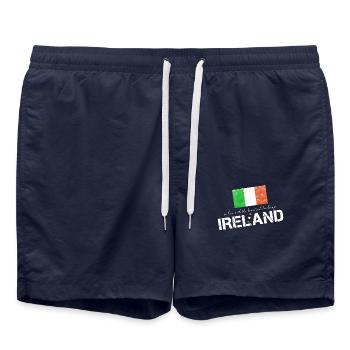 Cœurs de drapeau irlandais - Short de bain - bleu marine - Devant - AI Model Male 185 light (185cm)