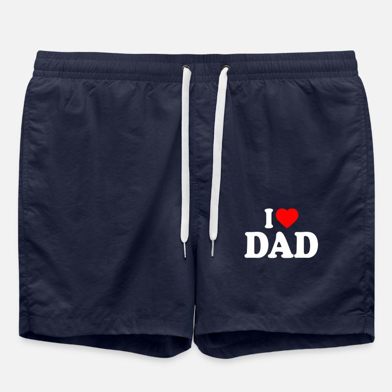 I love dad - Short de bain - bleu marine