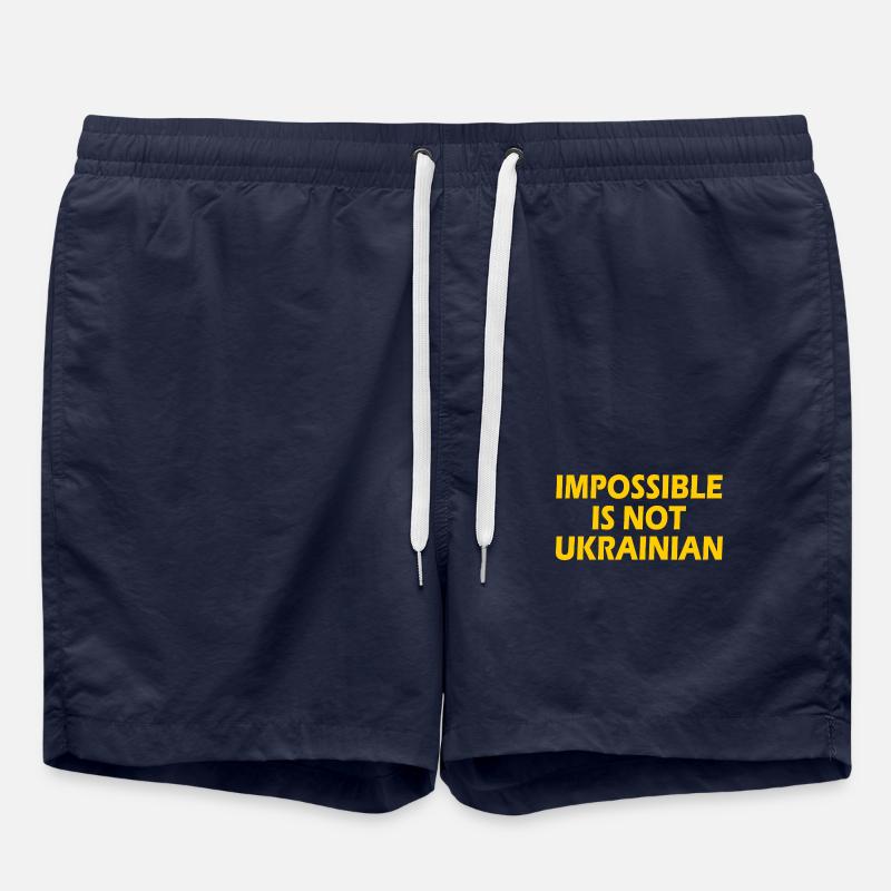 impossible is not ukrainian - ukraine - Swim Trunks - french navy
