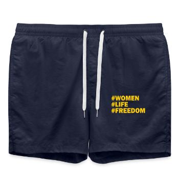 Women life freedom - Short de bain - bleu marine - Devant - AI Model Male 185 light (185cm)