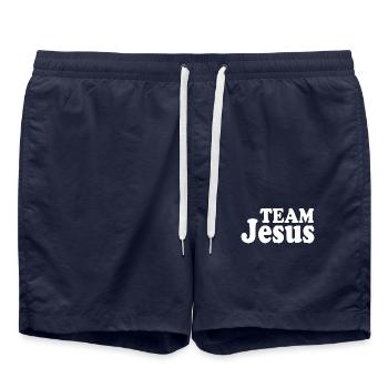 Team jesus - Badeshorts - French Navy - Vorne - AI Model Male 185 light (185cm)