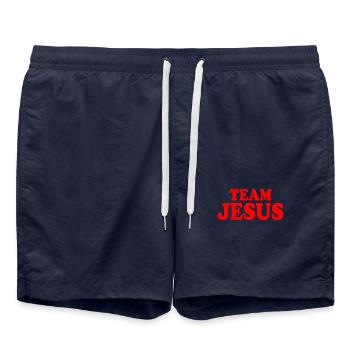 Team jesus - Badeshorts - French Navy - Vorne - AI Model Male 185 light (185cm)