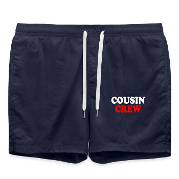 Cousin crew - Short de bain - bleu marine - Devant - AI Model Male 185 light (185cm)