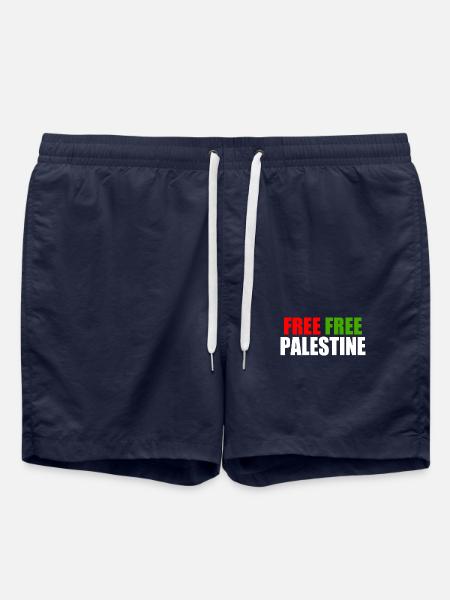 Free Free palestine - Short de bain - bleu marine