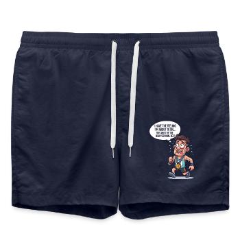 New Personal Best - Swim Trunks - french navy - Front - AI Model Male 185 light (185cm)