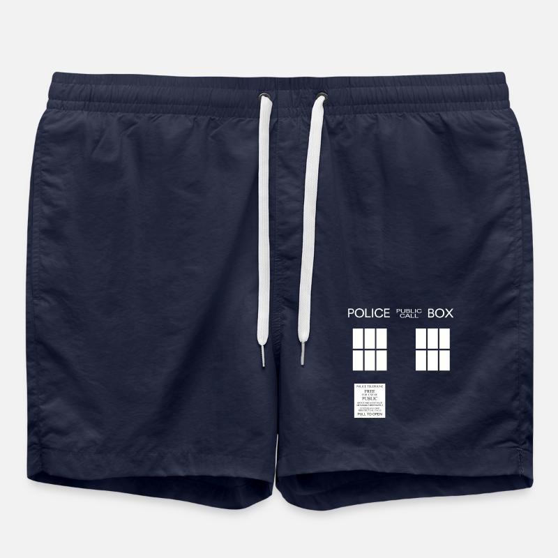 Font box - Swim Trunks - french navy