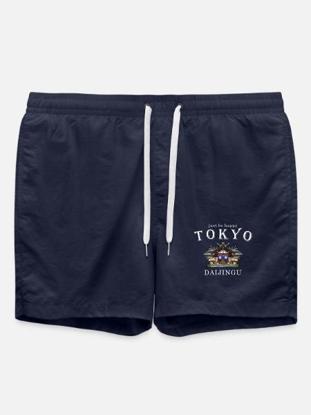 Tokio, Daijingu-schrijn, liefde en geluk tekenen - Zwemshorts - navy
