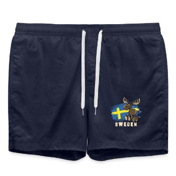 Sweden - Moose - Badeshorts - French Navy - Vorne - AI Model Male 185 light (185cm)