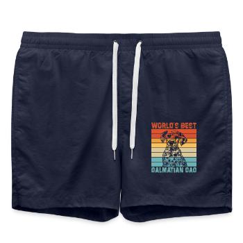World's best Dalmatian Dad - Badeshorts - French Navy - Vorne - AI Model Male 185 light (185cm)