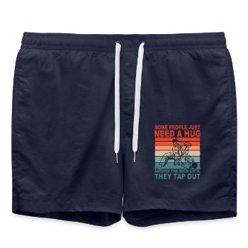 Brazilian Jiu-Jitsu Lustiger Spruch - Badeshorts - French Navy - Vorne - AI Model Male 185 light (185cm)