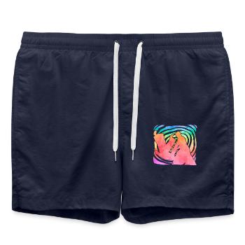 Brazilian Jiu-Jitsu BJJ - Swim Trunks - french navy - Front - AI Model Male 185 light (185cm)