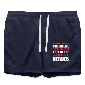 People who tolerate me on a daily basis - Badeshorts - French Navy - Vorne - AI Model Male 185 light (185cm)