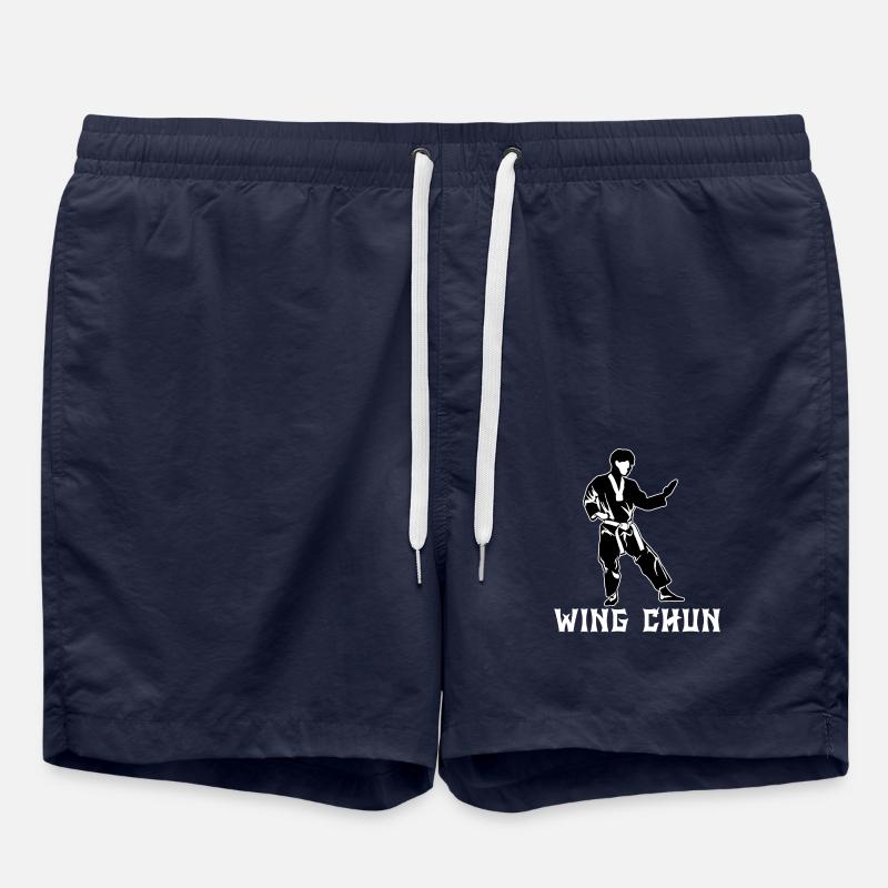 Wing Chun - Short de bain - bleu marine