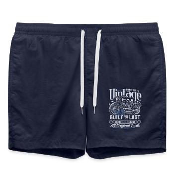 2005 Vintage Born Motorcycle Birthday Gift - Swim Trunks - french navy - Front - AI Model Male 185 light (185cm)