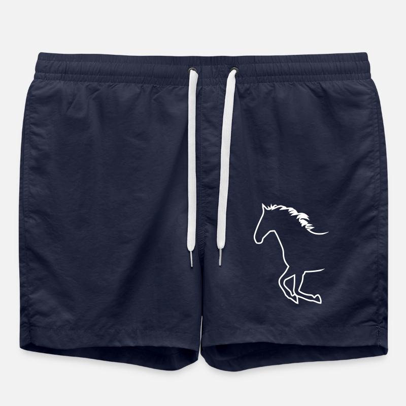 Cheval Galopp Silhouette - Short de bain - bleu marine