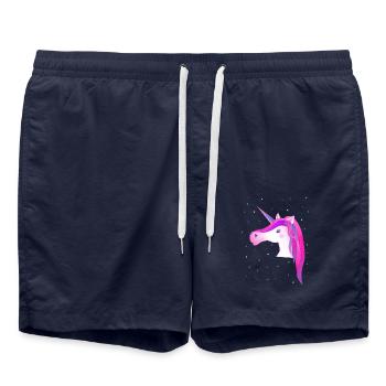 Licorne Licorne avec Étoiles Licorne Chemise Chevaux - Short de bain - bleu marine - Devant - AI Model Male 185 light (185cm)