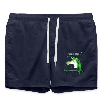 Einhorn voller Überraschungen unicorn - Badeshorts - French Navy - Vorne - AI Model Male 185 light (185cm)