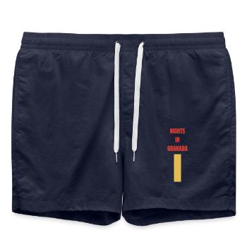 Nuits à Grenade - Short de bain - bleu marine - Devant - AI Model Male 185 light (185cm)