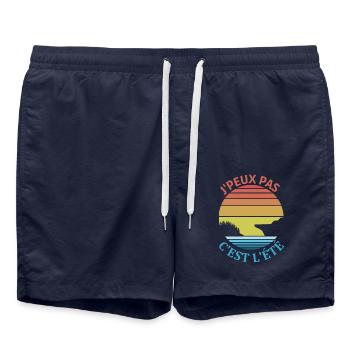 C est l été - Short de bain - bleu marine - Devant - AI Model Male 185 light (185cm)