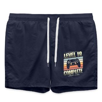19. Geburtstag Level 19 Complete Limited Edition - Badeshorts - French Navy - Vorne - AI Model Male 185 light (185cm)