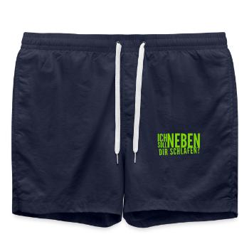 ich mag dich - Badeshorts - French Navy - Vorne - AI Model Male 185 light (185cm)