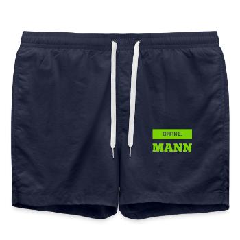wie lieb von dir - Badeshorts - French Navy - Vorne - AI Model Male 185 light (185cm)