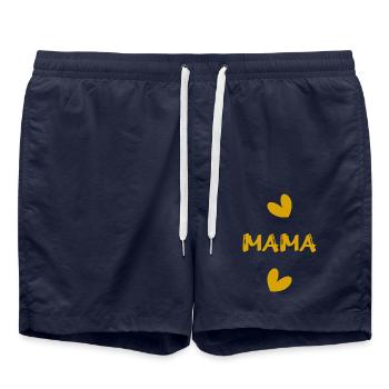 MAMAN. MAMA. MUM. FÊTE DES MÈRES. BONNE FÊTE MAMAN - Short de bain - bleu marine - Devant - AI Model Male 185 light (185cm)