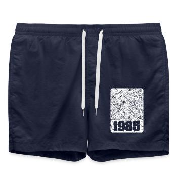 1985 - Short de bain - bleu marine - Devant - AI Model Male 185 light (185cm)
