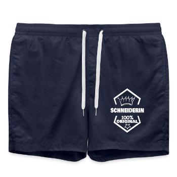 Work Tailor - Swim Trunks - french navy - Front - AI Model Male 185 light (185cm)