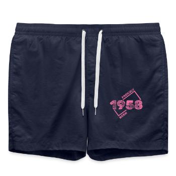 1958 - Badeshorts - French Navy - Vorne - AI Model Male 185 light (185cm)
