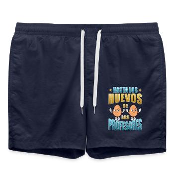 Sogar die Eier der Lehrer - Badeshorts - French Navy - Vorne - AI Model Male 185 light (185cm)