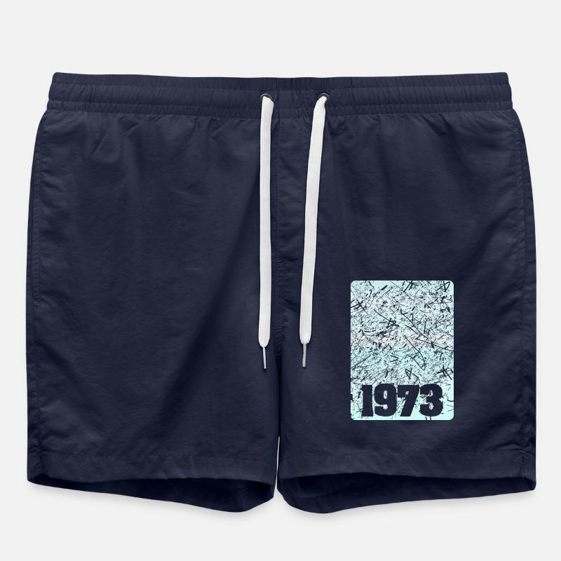 Année 1973 - Short de bain - bleu marine