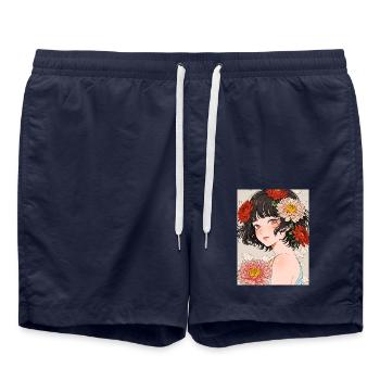 Kirei no Hana - Badeshorts - French Navy - Vorne - AI Model Male 185 light (185cm)