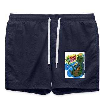 Eat sleep repeat - Swim Trunks - french navy - Front - AI Model Male 185 light (185cm)