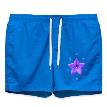 Glockenblume lila Blumenmuster blaues Blume - Badeshorts - Cobalt blue - Vorne