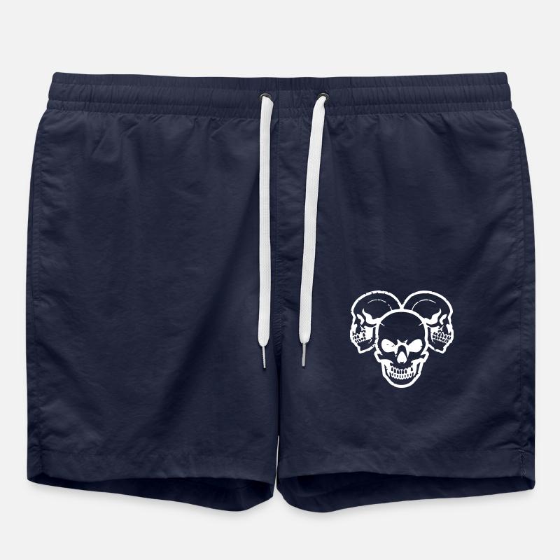 Drei grinsende Vector Schädel - Badeshorts - French Navy