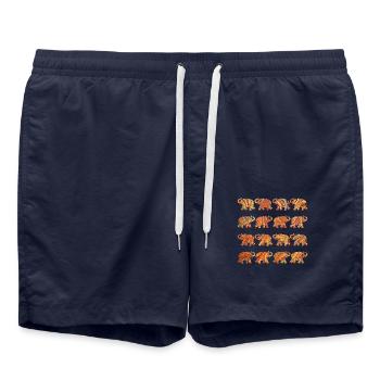 12 éléphants e 22 - Short de bain - bleu marine - Devant - AI Model Male 185 light (185cm)