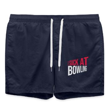 I suck at bowling - Badeshorts - French Navy - Vorne - AI Model Male 185 light (185cm)