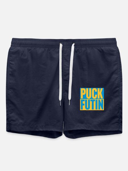 puck futin logo design - Swim Trunks - french navy