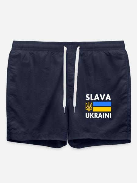 Slava ukraini - Swim Trunks - french navy