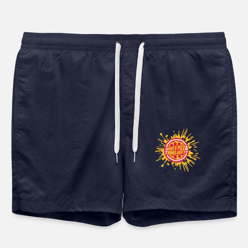 pizza thinks about me - Swim Trunks - french navy