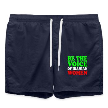 Be the voice of iranian women - Swim Trunks - french navy - Front - AI Model Male 185 light (185cm)