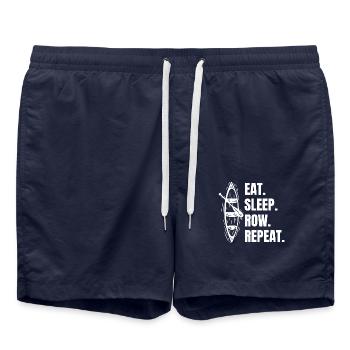 Rowing Saying Rowing Club Funny Rowing Rower - Swim Trunks - french navy - Front - AI Model Male 185 light (185cm)