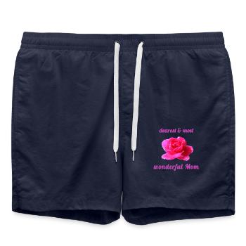 Mother's Day Mom Mom - Swim Trunks - french navy - Front - AI Model Male 185 light (185cm)