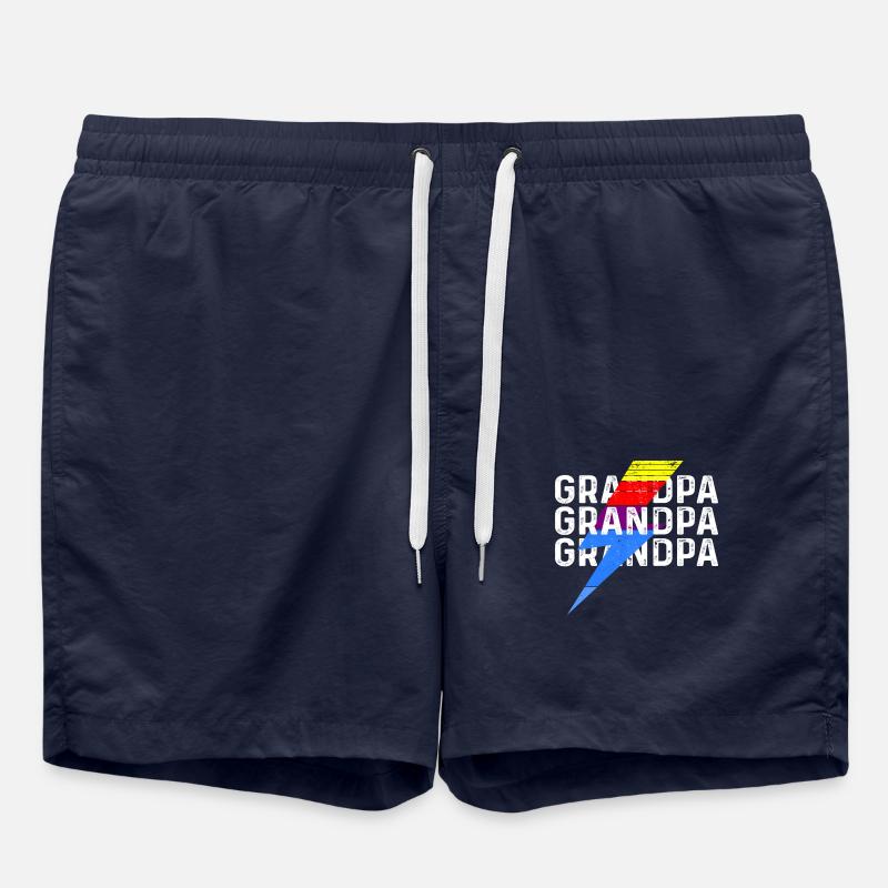 Papy Grand-père Papy - Short de bain - bleu marine
