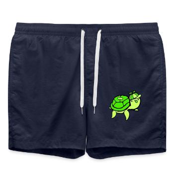 Water Turtle Child Teenager Cap Bubble Gum Bubble - Swim Trunks - french navy - Front - AI Model Male 185 light (185cm)