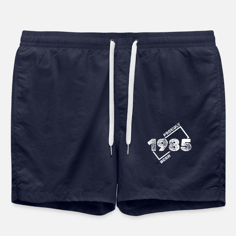 Né en 1985 - Short de bain - bleu marine