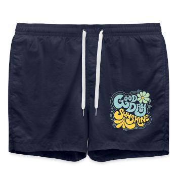 Guten tag und blume - Badeshorts - French Navy - Vorne - AI Model Male 185 light (185cm)